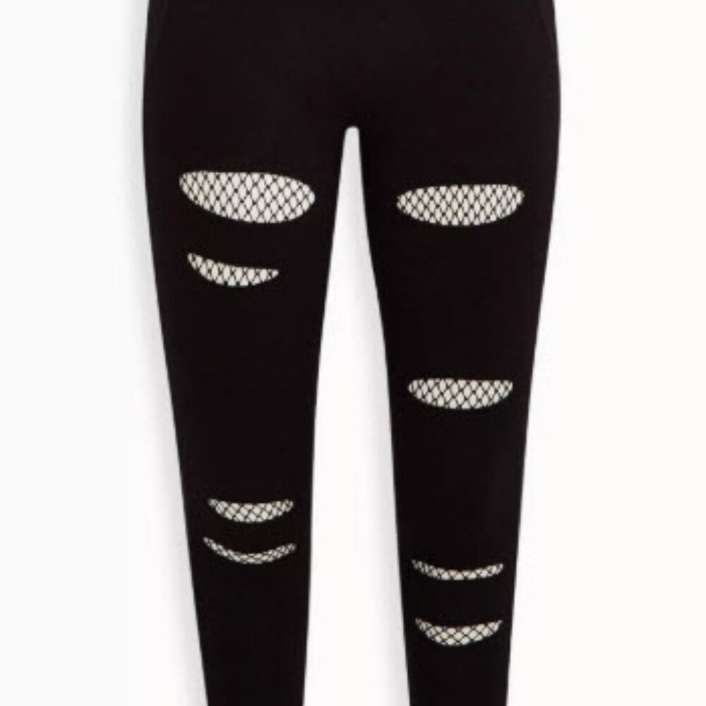 Torrid Mesh Slit Legging, Size 4 (4X, 26)